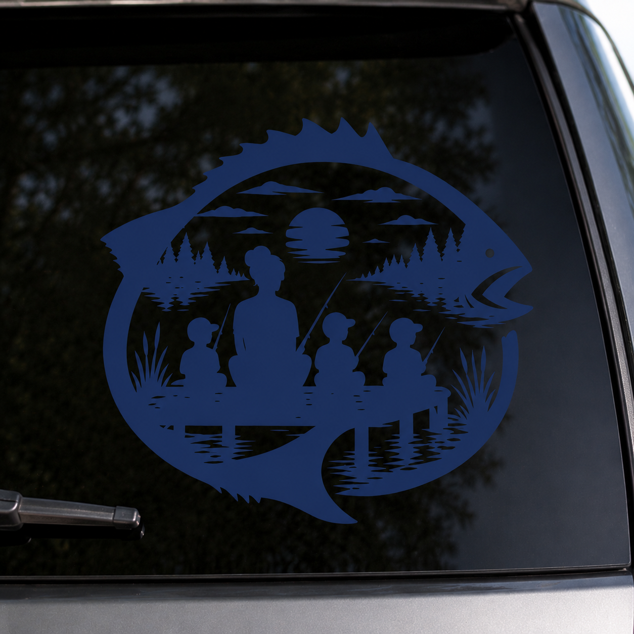 Fishing Family Outdoor Vinyl Decal | Waterproof Camping & Fishing Sticker - Image 11